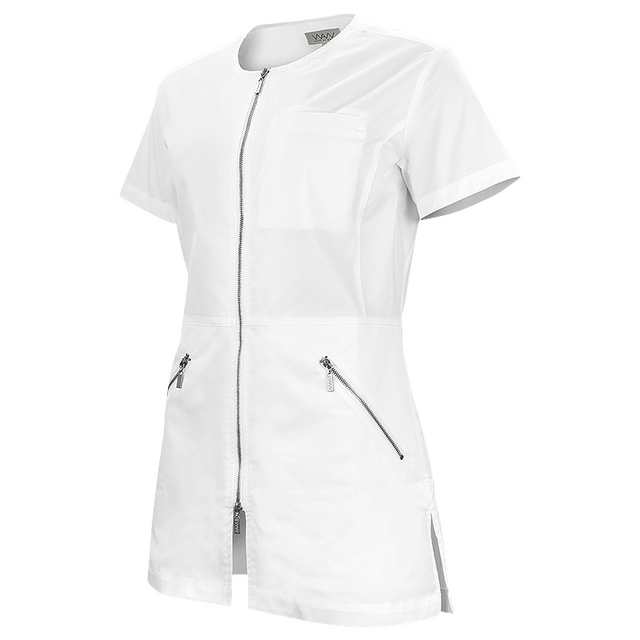 W031 LADIES LEAH U ZIP TOP SS