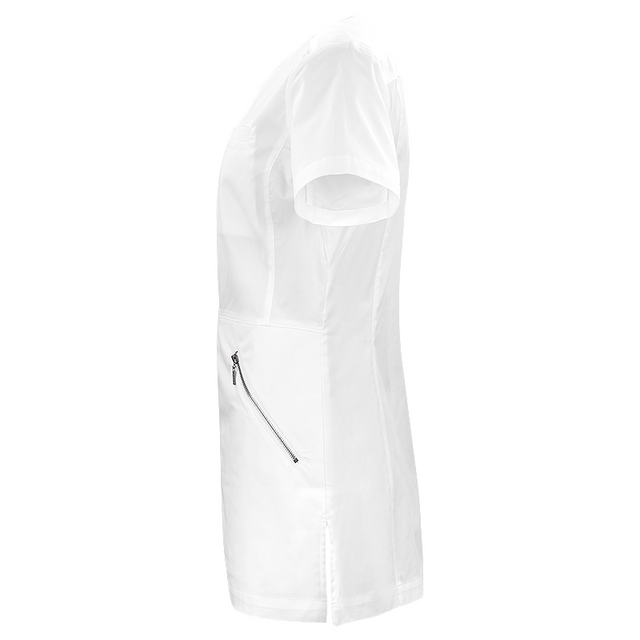 W031 LADIES LEAH U ZIP TOP SS
