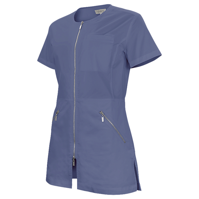 W031 LADIES LEAH U ZIP TOP SS