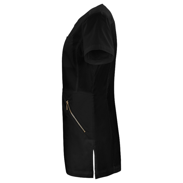 W031 LADIES LEAH U ZIP TOP SS