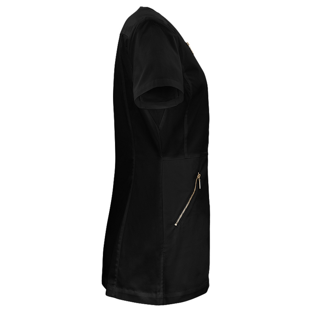 W031 LADIES LEAH U ZIP TOP SS