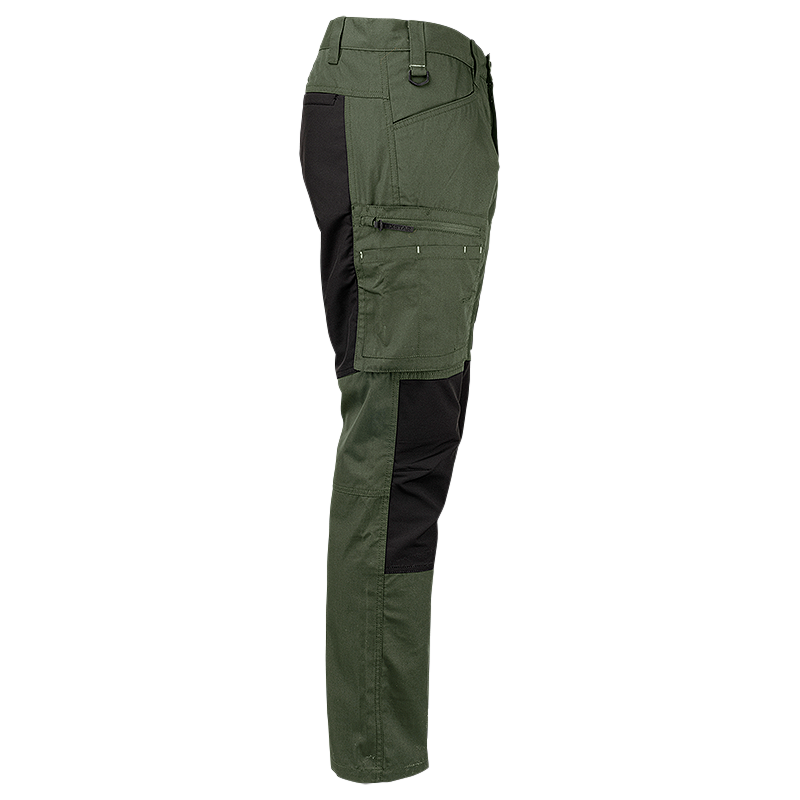 FP60-4699 Green  | Men Service Stretch Pants