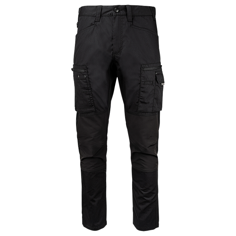FP60-9900 Black  | Men Service Stretch Pants