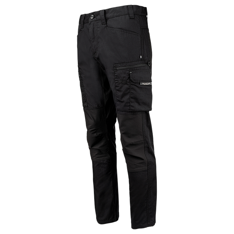 FP60-9900 Black  | Men Service Stretch Pants