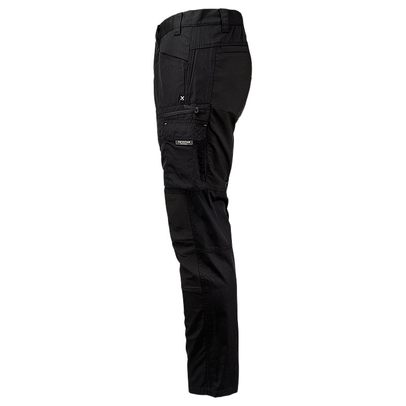 FP60-9900 Black  | Men Service Stretch Pants
