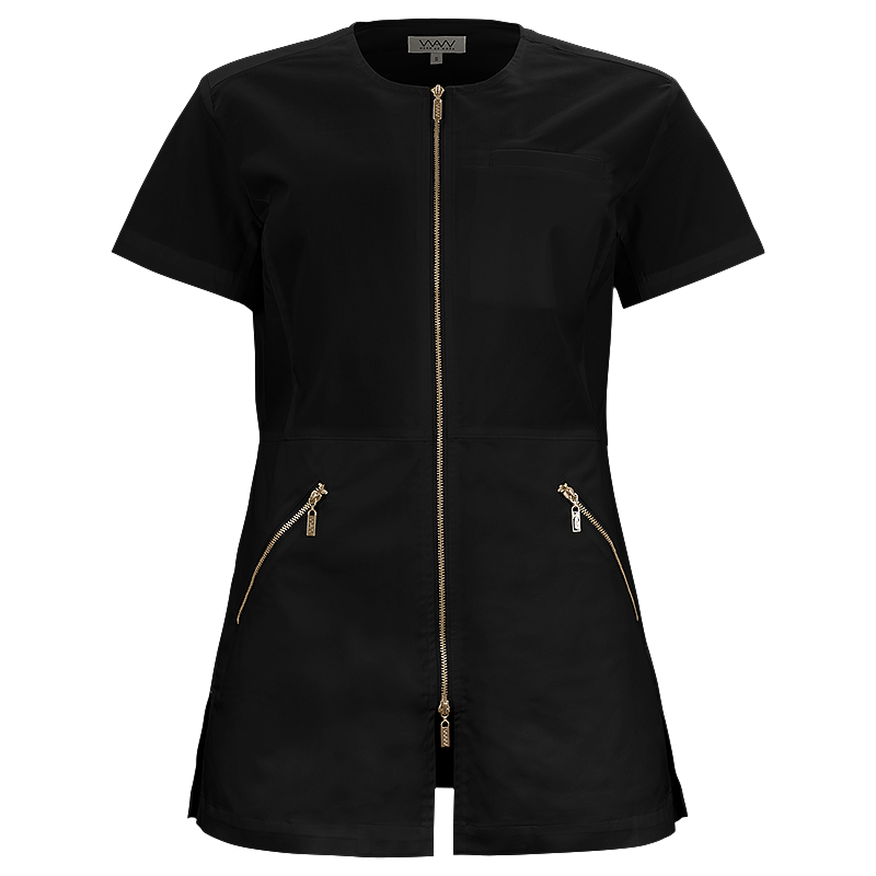 W031 DAMEN LEAH U ZIP TOP SS